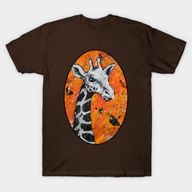 Giraffe Splotches T-Shirt by TaksArt